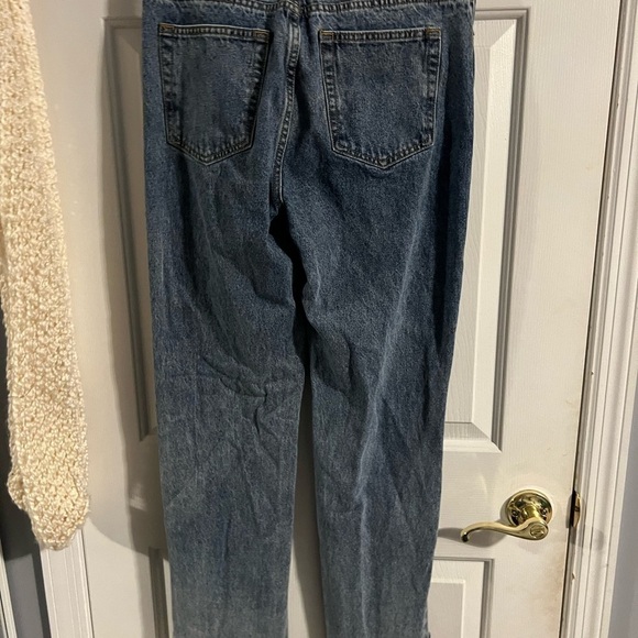 Nasty Gal Jeans Mid Rise Reg 6 Pants Distressed Blue Acid Wash Denim Street Y2K - Picture 5 of 5